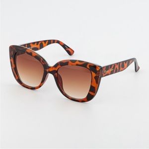 Oversized Retro Leopard Print Cat Eye Sunglasses